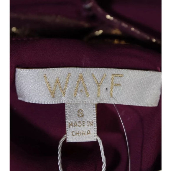 Wavf Emma Burgundy Gold Metallic Bodysuit , S, NWT - Picture 4 of 4